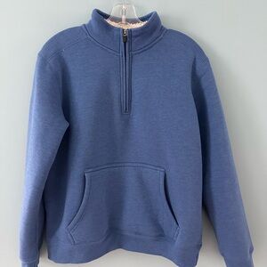 Eddie Bauer Cream and Blue Sherpa Pullover - boys’ size 14/16